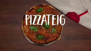 Pizzateig mit Trockenhefe  ganz einfach selber machen [upl. by Laise660]