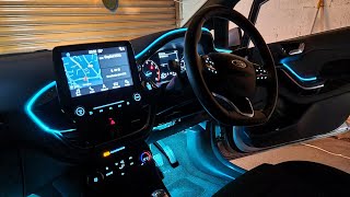 Ford Fiesta MK8 Ambient Lighting Install  RGB LED Car Interior Lights  Car Ambient Lights [upl. by Nosydam737]