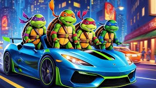 Brave and Strong Ninja Turtles  Animals Song for Kids 🎵🎵 [upl. by Nydnarb]