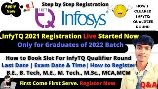 💥Update InfyTQ 2022 Registration Live Started Now  Last Date  Exam Date amp Time  How to Book Slot [upl. by Animaj]