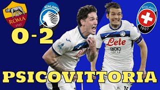 Roma  Atalanta 02 live reactions  NOTTE FOLLE NELLA CAPITALE LA CHIUDE ZANIOLO [upl. by Yellat]