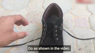 How To Put Shoe Lace 4 Hole HN SQUARE [upl. by Aciret]