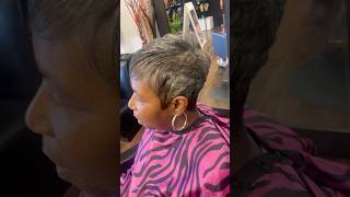 Short cuts on gray hair at Abundant Beauty Salon shortcuts shorthairstyle grayhair [upl. by Fatimah]