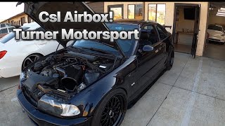 e46 m3 csl airbox install turner motorsports alpha n tune [upl. by Reema]