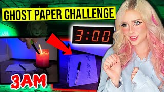 DO NOT DO THE GHOST PAPER CHALLENGE AT 3 AMSCARY WE GOT HAUNTED [upl. by Amelita]