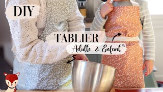 Tuto couture  tablier de cuisine adulte amp enfant [upl. by Rinna]