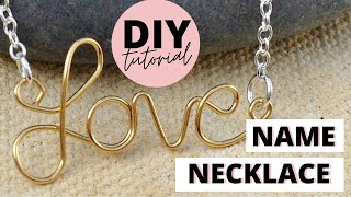 How to Make a Wire Name Necklace  by Michele Baratta [upl. by Ybur]