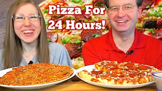 Only Eating PIZZA For 24 HOURS [upl. by Roddie]