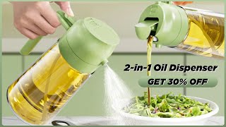 2 in 1 glass oil sprayer and dispenser [upl. by Ahsik]