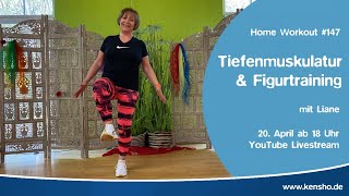 Home Workout 147 Tiefenmuskulatur amp Figurtraining mit Liane  60 min [upl. by Iad]