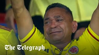 Luis Díazs father in tears as son scores twice against Brazil [upl. by Ecnerwal213]