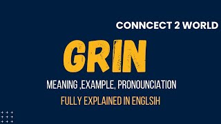 What Does grin Means  Meanings And Definitions With grin in ENGLISH [upl. by Trinidad]