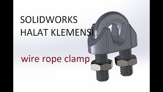 SOLIDWORKS HALAT KLEMENSİ [upl. by Sofko]