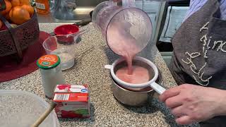 HOW TO MAKE STRAWBERRY GELATINE WITH FRESH STRAWBERRY RECIPE [upl. by Annenn]