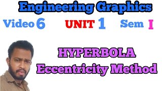 video 6 How to draw hyperbola using Eccentricity method [upl. by Nylac]