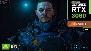 Death Stranding RTX 3060 12 GB  Ryzen 9 5900X 4K Ultra DLSS OnOff [upl. by Maleki]