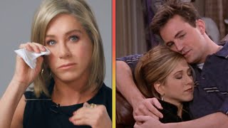 Jennifer Aniston Tears Up Over FRIENDS Milestone After Matthew Perrys Death [upl. by Otrebilif675]