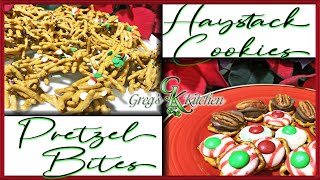 3 Ingredient Christmas Candy Recipes  Haystacks and Pretzel Bites [upl. by Elleneg968]