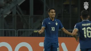 Teerasil Dangda with a clinical finish AFFSuzukiCup2020 [upl. by Ynnam730]