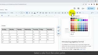 How to Create a Calendar in Google Docs Tutorial [upl. by Mahda]