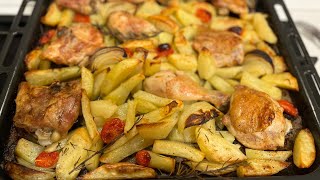 POLLO E PATATE AL FORNO di Betty e Marco  Ricetta facile e veloce [upl. by Pollak97]