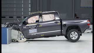 2016 Toyota Tundra crew cab original moderate overlap crash test extended footage [upl. by Erroll]