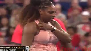 Roger Federer Vs Serena Williams Hopman Cup 2019 Mixed Doubles Highlights [upl. by Peursem]