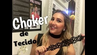 Como fazer Choker de Tecido  By Poliestilo [upl. by Borras89]