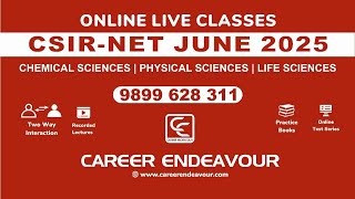 CSIR NET Online Classes June 2025 csirnet csirnetonlinecoaching careerendeavour [upl. by Aralomo583]