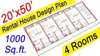 2050 House Plan For Rent Purpose  Rent Purpose House Plan 1000 sq ft  Engineer Vishal House Plan [upl. by Corvin]