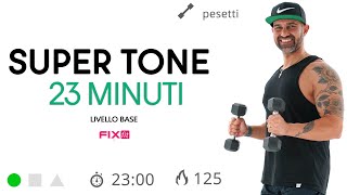 SUPER TONE Tonificazione Total Body con Focus Glutei Per Principianti [upl. by Eelah]