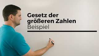 Gesetz der großen Zahlen Beispiel Würfelwurf Stochastik Wahrscheinlichkeit  Mathe by Daniel Jung [upl. by Pettiford]