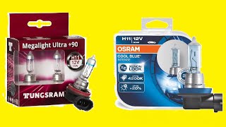 Osram COOL BLUE Intens  Tungsram Megalight Ultra 90  Zmiana z dobrych na lepsze H11 [upl. by Zurkow]