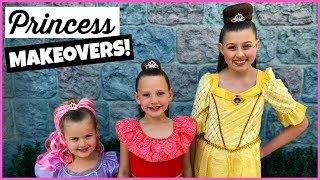 DISNEY PRINCESS MAKEOVER AT DISNEYLAND BIBBIDI BOBBIDI BOUTIQUE [upl. by Wolfe600]