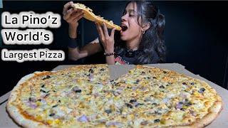 Ep1  Eating World’s Largest La Pino’z Pizza 🍕 61 Inch  Mukbang India  Eating aims [upl. by Attenej]