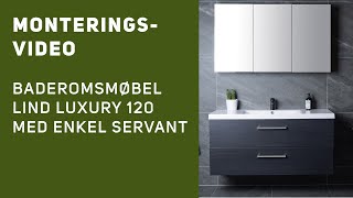 Monteringsveiledning  Lind Luxury 120 menkel servant baderomsmøbel [upl. by Guillermo930]