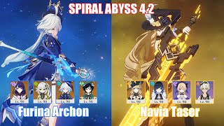 C0 Furina Archon Team amp C0 Navia Taser  Spiral Abyss 42  Genshin Impact [upl. by Ofloda922]