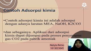 KINETIKA KIMIAADSORPSI FISIKA ADSORPSI KIMIA DAN ISOTERM ADSORPSI FKIPUnila [upl. by Aliuqat355]