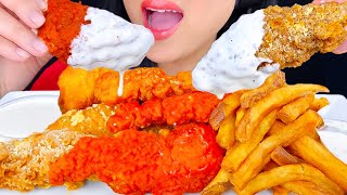 ASMR WINGSTOP FRIED CHICKEN TENDERS DIPPED IN RANCH EATING SOUNDS ASMR Phan [upl. by Maegan]