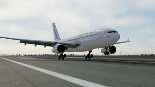 Xplane 12  Evening Landing an A330200 at LFPGParis Charles de Gaulle Airport [upl. by Allimak]