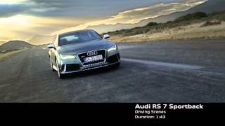 2014 Audi RS 7 Sportback revealed  raw driving and static footage [upl. by Erminie]