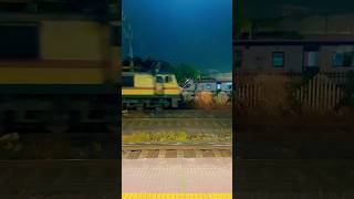 WAP 7 powerful Locomotive with Vande Bharat Express csmt Shantingshorts [upl. by Aholah436]