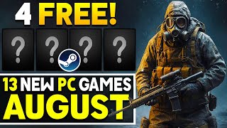 Top 13 NEW Steam PC Games AUGUST 2024  4 ARE FREE [upl. by Eillib]