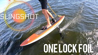 Light wind test of the NEW Slingshot ONE LOCK foil system [upl. by Nylyahs966]