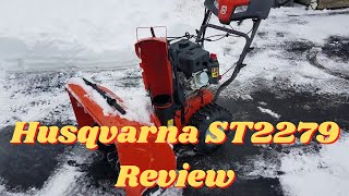 Husqvarna ST227P TWO STAGE Snow Blower Pros amp Cons Review [upl. by Ule168]