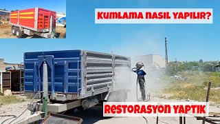 Römorkumuzu Kumlatıp Boyattık Kumlama nasıl yapılır I restored my treyler with sand [upl. by Neve]