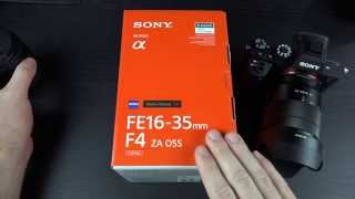 Sony 1635mm VarioTessar T FE F4 ZA OSS Unboxing [upl. by Nowaj]