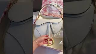 Dior Unboxing  Saddle Bag in Latte dior diorsaddlebag luxuryunboxing [upl. by Eizus]