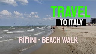 Travel to Italy  Rimini  Beach walk  2023 [upl. by Lunseth]