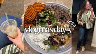 Vlogmas Day 3 Working 9 to 5 high protein dinner banana protein pudding [upl. by Leanard]